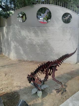 Dinosaur skeletons at the corner of Elm & Norton, Tucson, Arizona