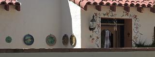 Decorated wall around door, 3910 East La Creciente, Tucson