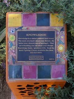 Plaque at Cancer Survivors Plaza