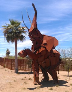 May, 2013 - from the east Loxodonta africana sculpture in Tucson, May 2013 - from the east
